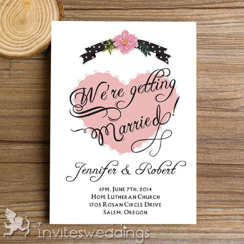 Pink Wedding Invitations