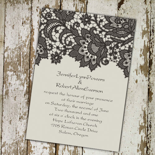 Black Wedding Invitations