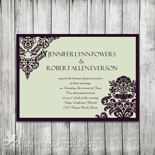 Black Wedding Invitations