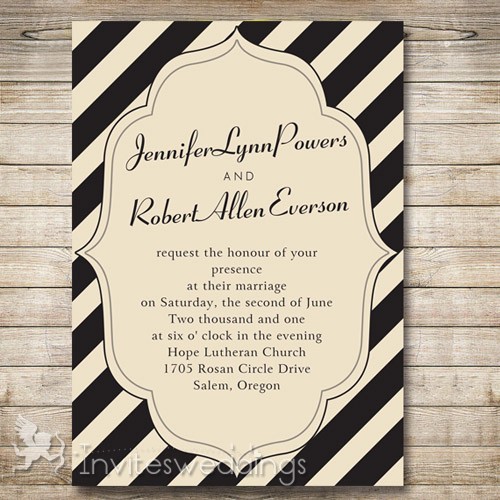 Black Wedding Invitations