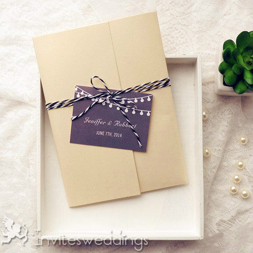 Gold Wedding Invitation