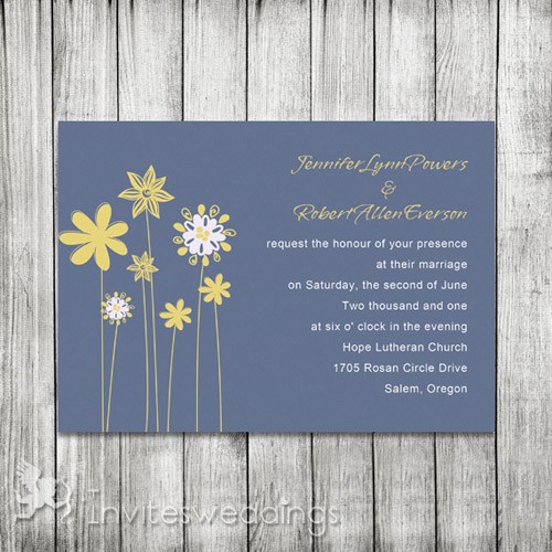 Blue Wedding Invitation