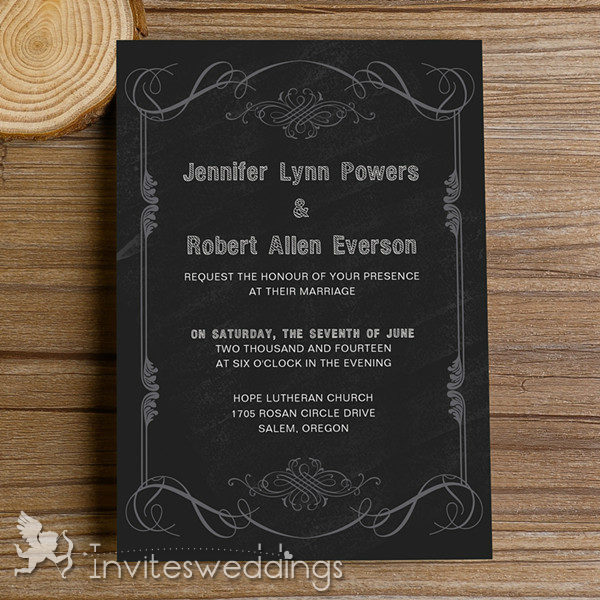 Black Wedding Invitations