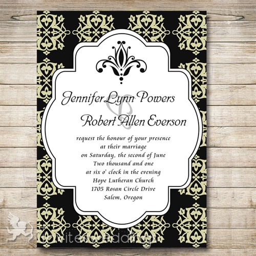 Black Wedding Invitations