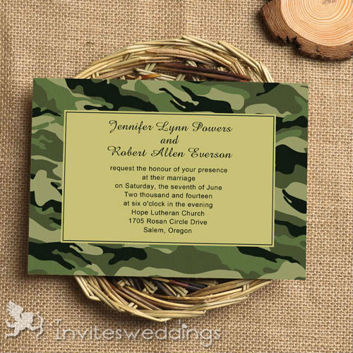 Green Wedding Invitation