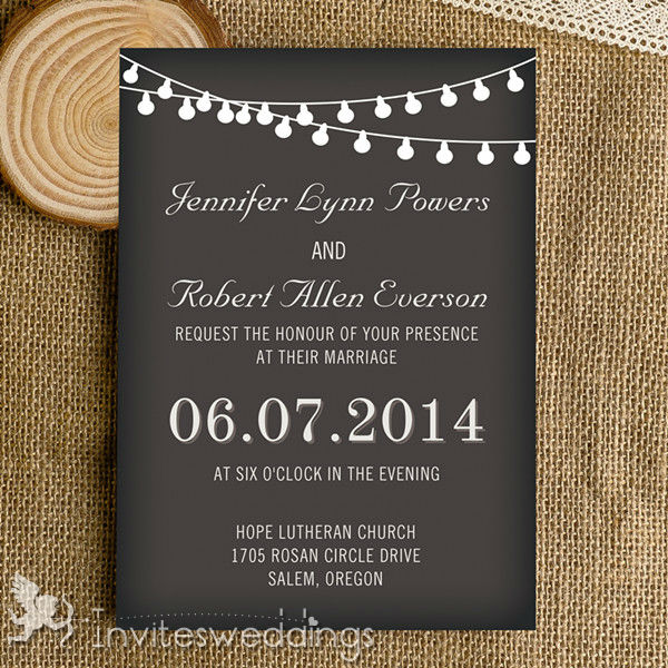 Black Wedding Invitations