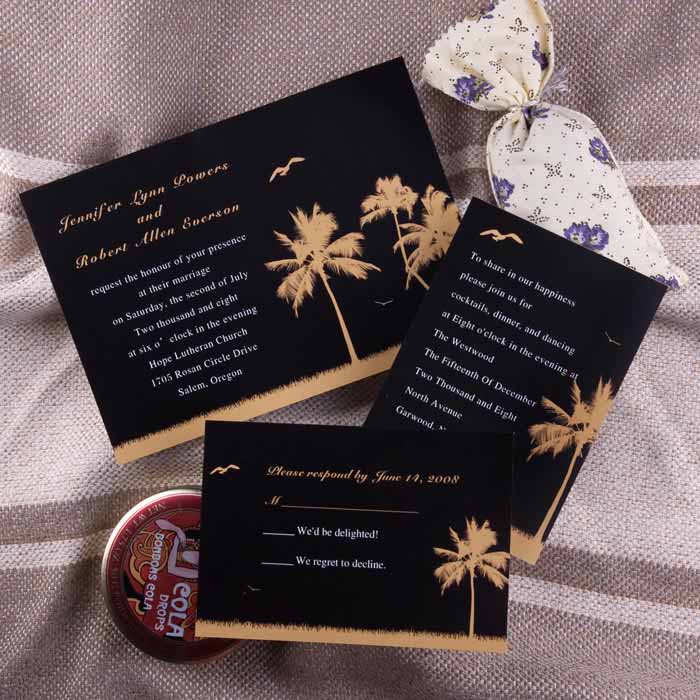 Gold Wedding Invitation