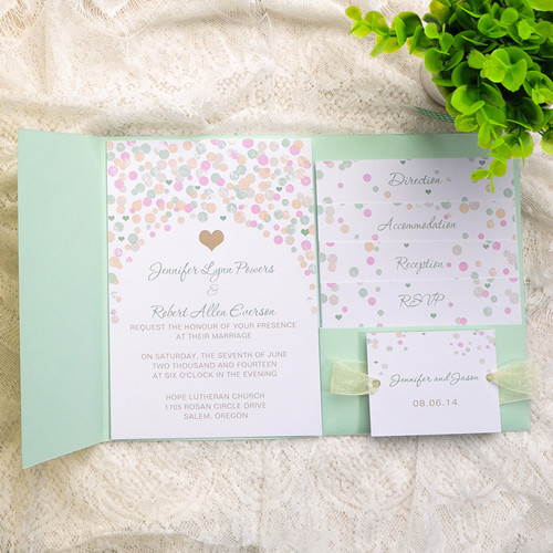 Green Wedding Invitation