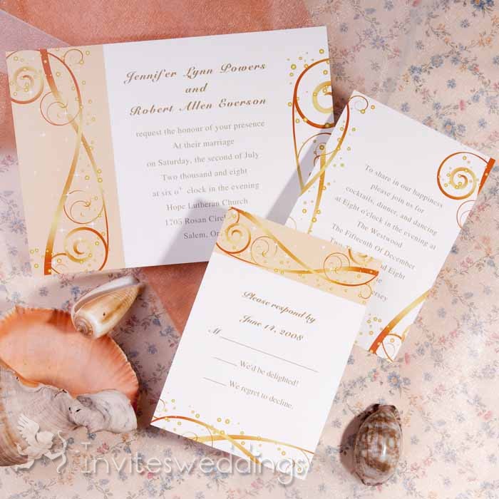 Gold Wedding Invitation