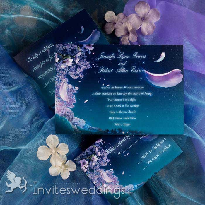 Blue Wedding Invitation