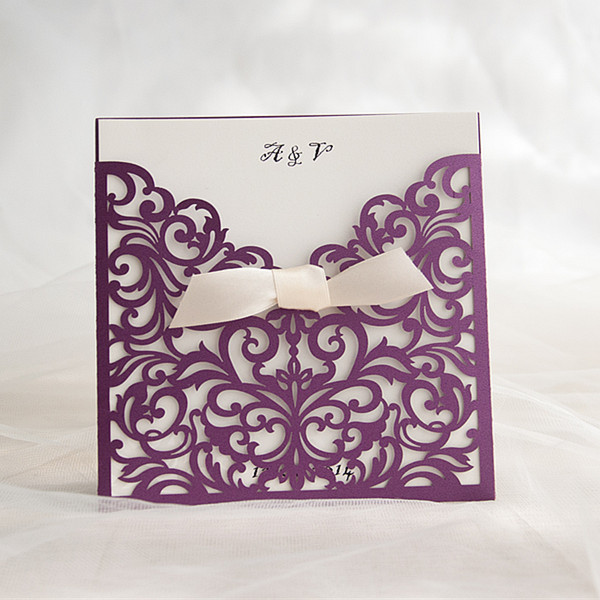 Purple Wedding Invitation