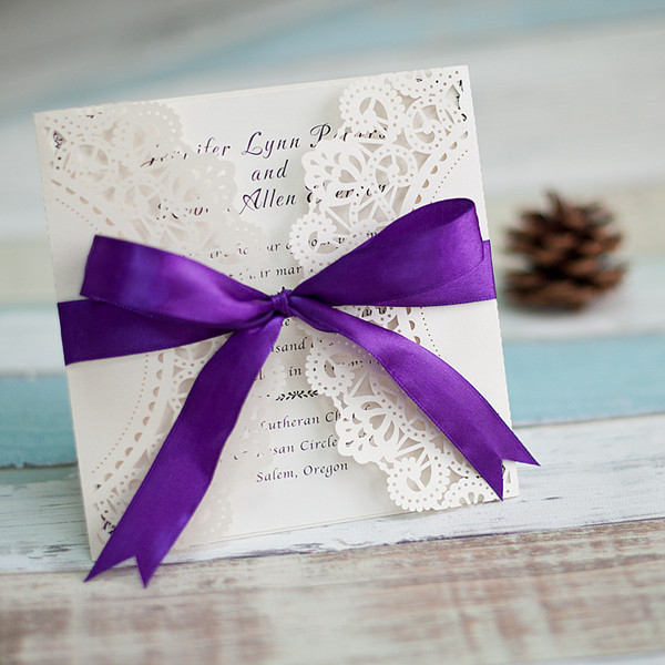 Purple Wedding Invitation