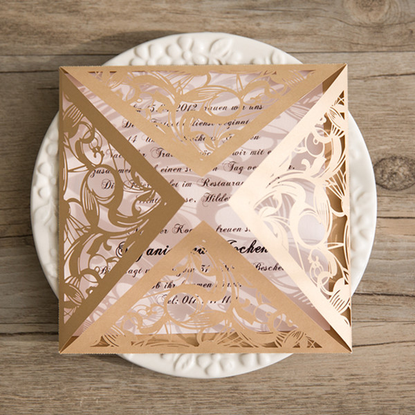 Gold Wedding Invitation