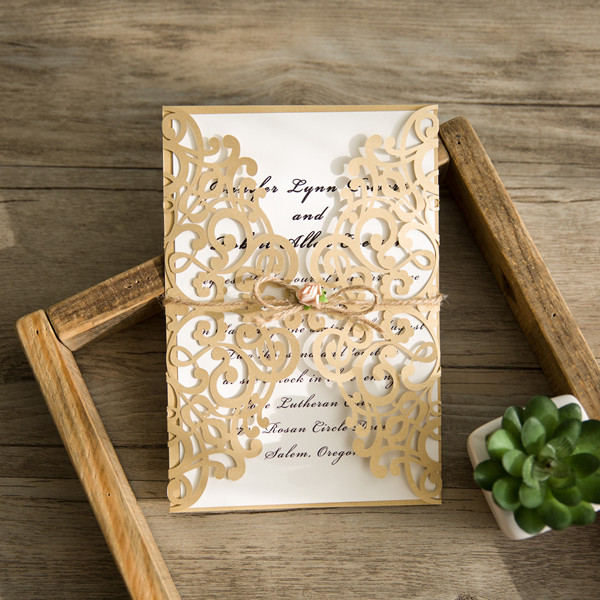 Gold Wedding Invitation