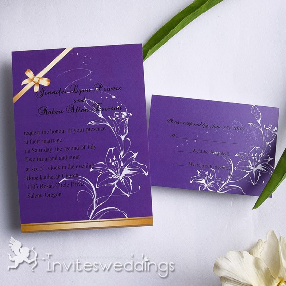 Gold Wedding Invitation