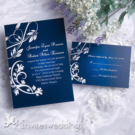 Blue Wedding Invitation