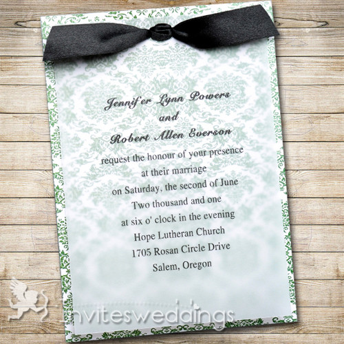 Green Wedding Invitation