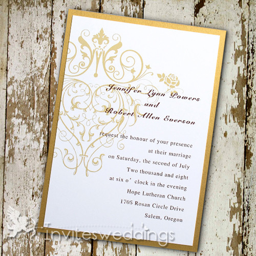 Gold Wedding Invitation