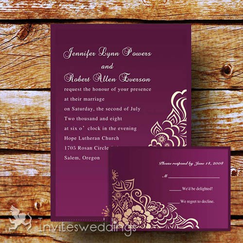 Gold Wedding Invitation