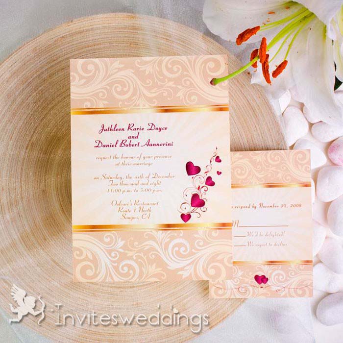 Gold Wedding Invitation