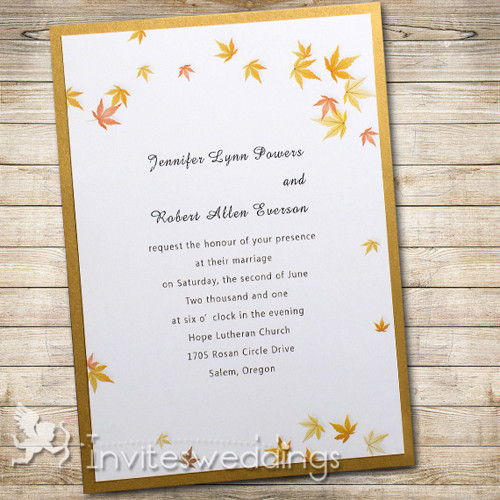 Gold Wedding Invitation