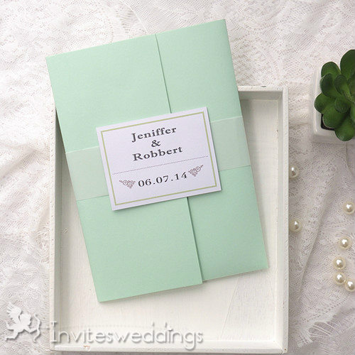 Green Wedding Invitation