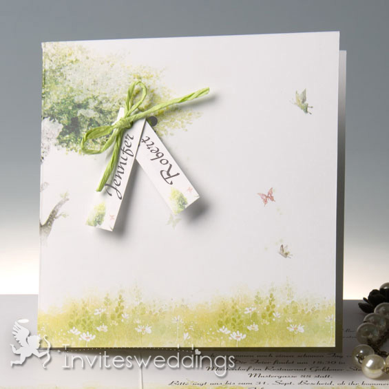 Green Wedding Invitation