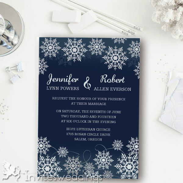 Blue Wedding Invitation