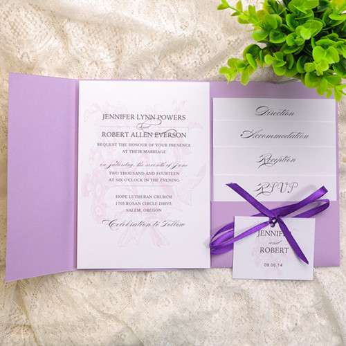 Purple Wedding Invitation