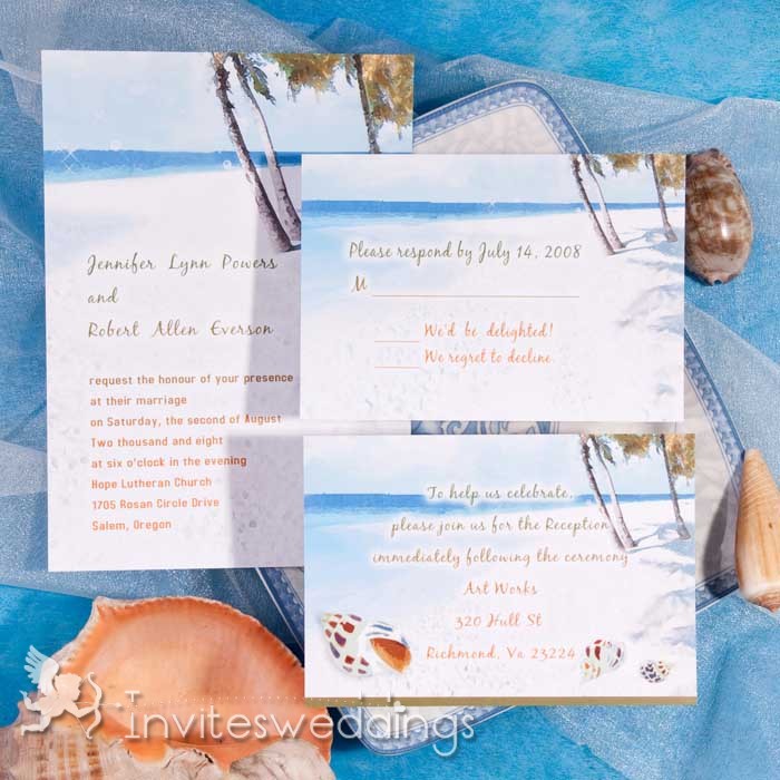 Blue Wedding Invitation