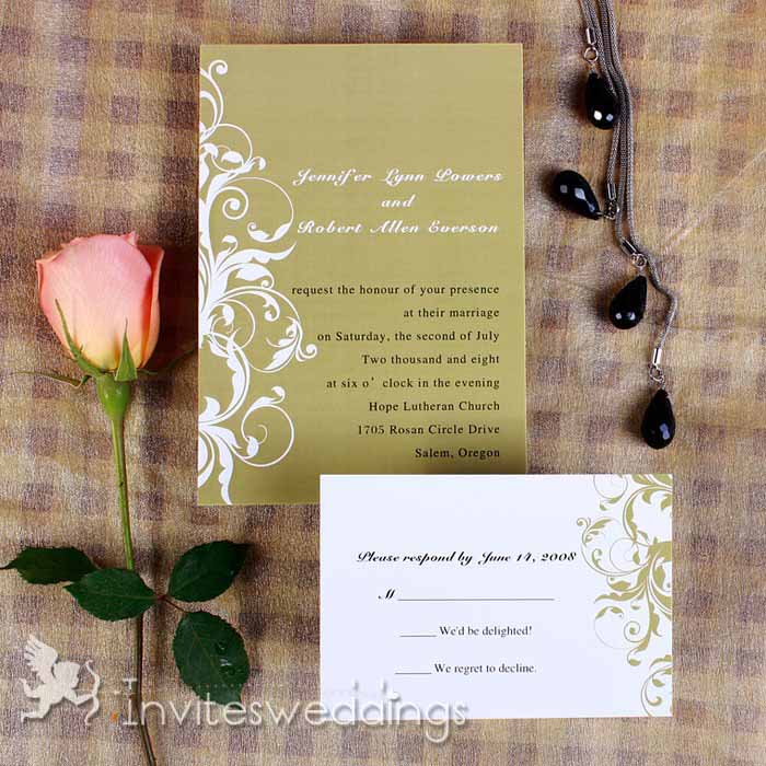 Green Wedding Invitation