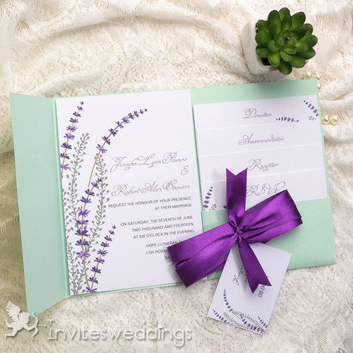 Green Wedding Invitation