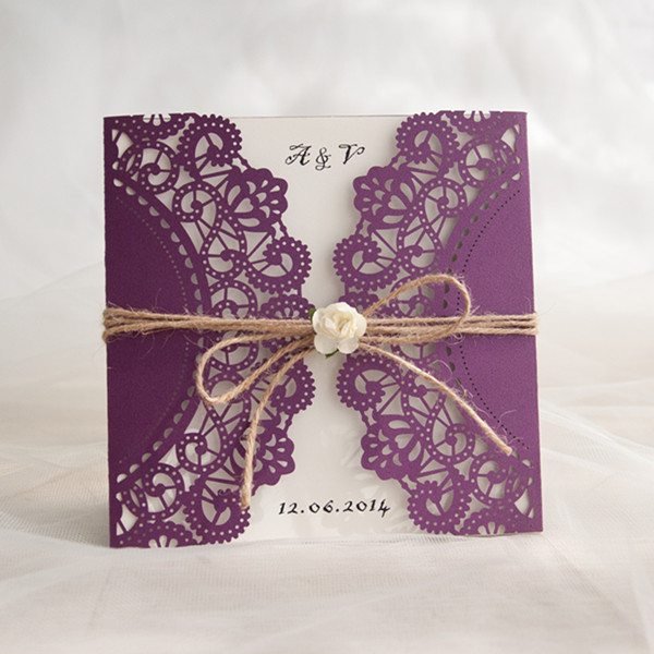 Purple Wedding Invitation