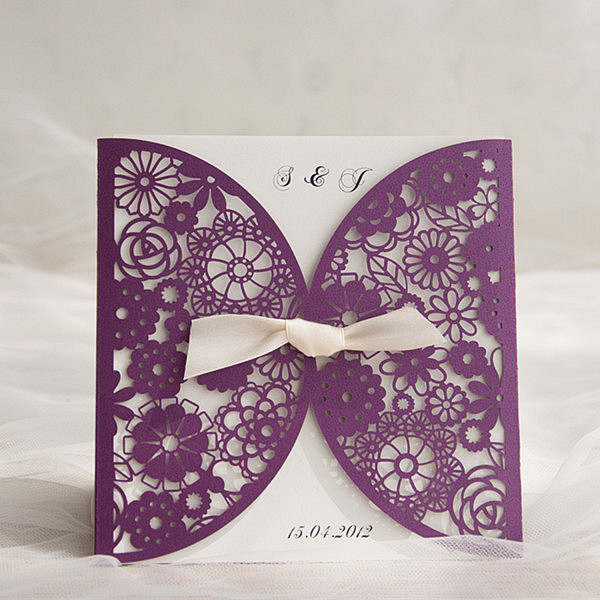 Purple Wedding Invitation