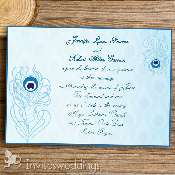 Blue Wedding Invitation