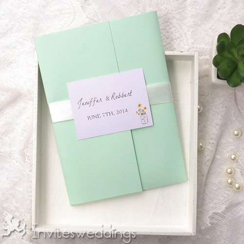 Green Wedding Invitation