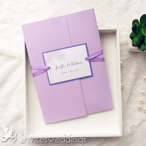 Purple Wedding Invitation