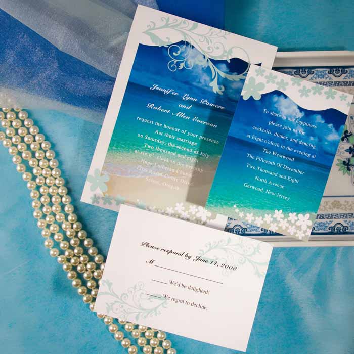 Blue Wedding Invitation