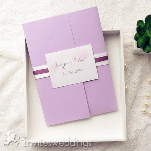 Purple Wedding Invitation