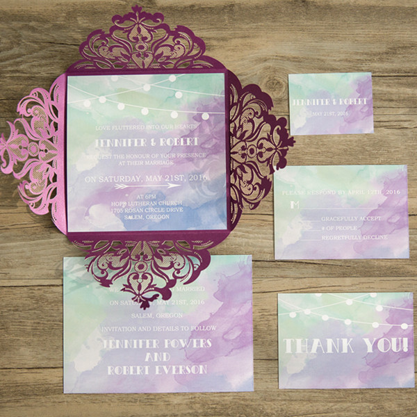 Purple Wedding Invitation