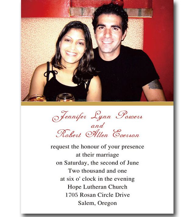 Photo Wedding Invitation