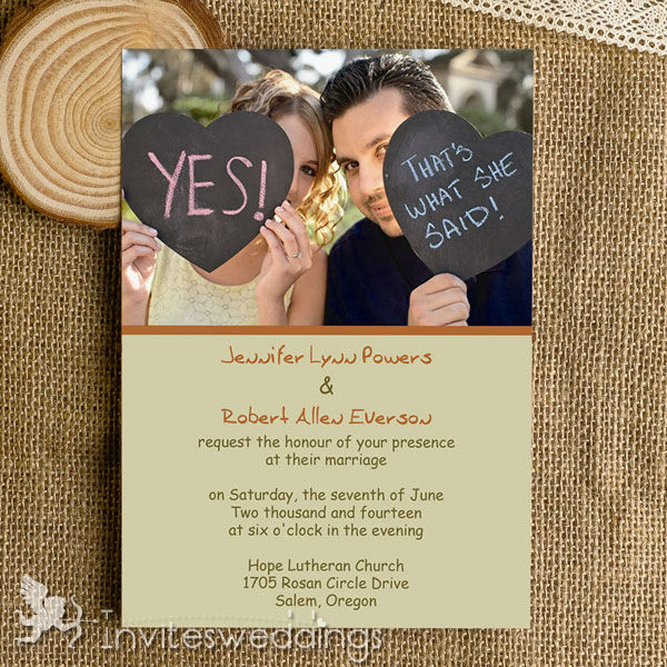 Photo Wedding Invitation