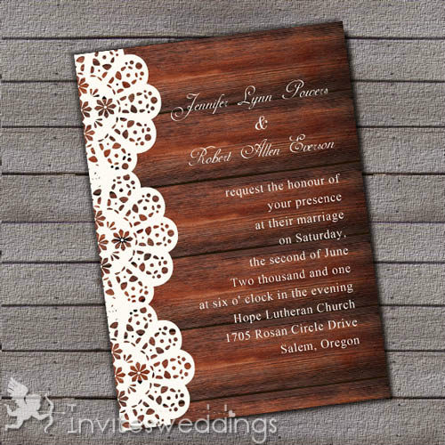 Rustic Wedding Invitation