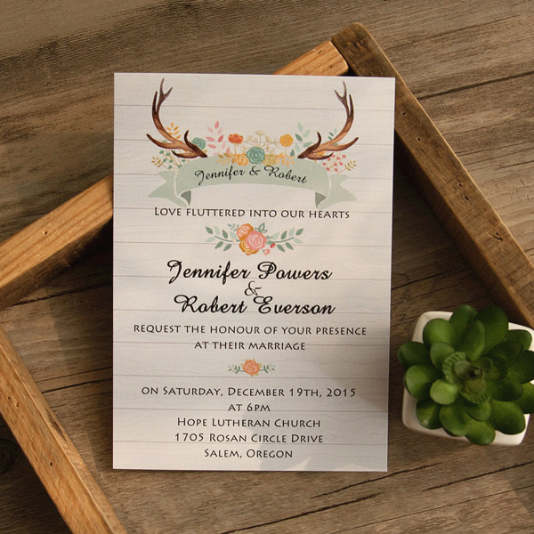 Rustic Wedding Invitation