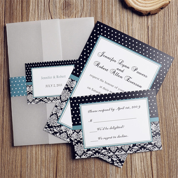 
Damask Wedding Invitation