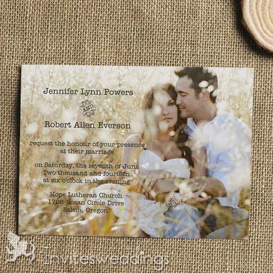 Photo Wedding Invitation