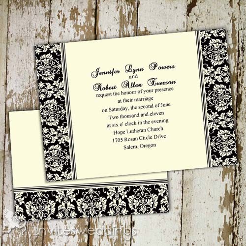 Damask Wedding Invitation