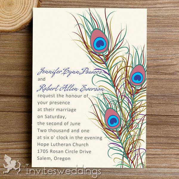 Peacock Wedding Invitation