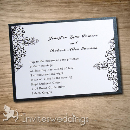 
Damask Wedding Invitation