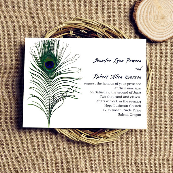 Peacock Wedding Invitation